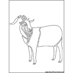 着色页: 山羊 (动物) #2433 - 免费可打印着色页
