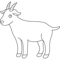 着色页: 山羊 (动物) #2467 - 免费可打印着色页
