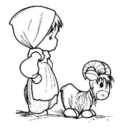 着色页: 山羊 (动物) #2488 - 免费可打印着色页