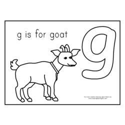 着色页: 山羊 (动物) #2496 - 免费可打印着色页