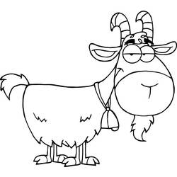 着色页: 山羊 (动物) #2554 - 免费可打印着色页