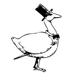 着色页: 鹅 (动物) #11647 - 免费可打印着色页