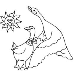 着色页: 鹅 (动物) #11687 - 免费可打印着色页