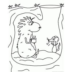着色页: 土拨鼠 (动物) #10956 - 免费可打印着色页