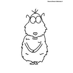 着色页: 土拨鼠 (动物) #10982 - 免费可打印着色页