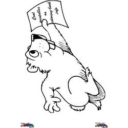 着色页: 土拨鼠 (动物) #11001 - 免费可打印着色页