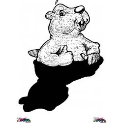 着色页: 土拨鼠 (动物) #11063 - 免费可打印着色页