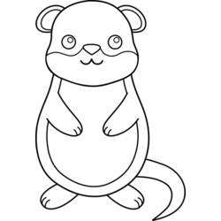 着色页: 土拨鼠 (动物) #11070 - 免费可打印着色页