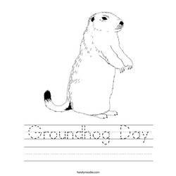 着色页: 土拨鼠 (动物) #11075 - 免费可打印着色页