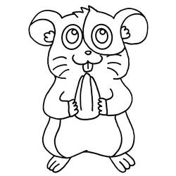 着色页: 仓鼠 (动物) #8050 - 免费可打印着色页