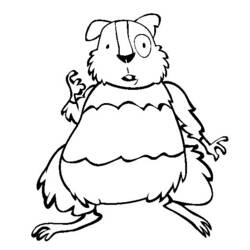 着色页: 仓鼠 (动物) #8051 - 免费可打印着色页