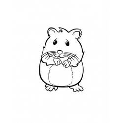 着色页: 仓鼠 (动物) #8052 - 免费可打印着色页