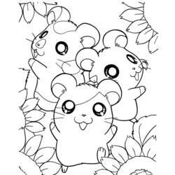 着色页: 仓鼠 (动物) #8062 - 免费可打印着色页