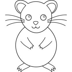着色页: 仓鼠 (动物) #8063 - 免费可打印着色页
