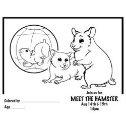 着色页: 仓鼠 (动物) #8095 - 免费可打印着色页
