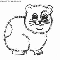 着色页: 仓鼠 (动物) #8121 - 免费可打印着色页