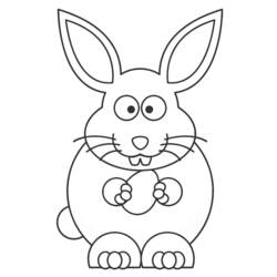 着色页: 野兔 (动物) #10082 - 免费可打印着色页
