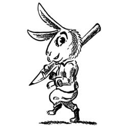 着色页: 野兔 (动物) #10101 - 免费可打印着色页