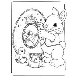 着色页: 野兔 (动物) #10103 - 免费可打印着色页