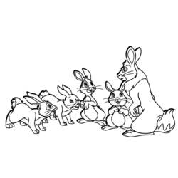 着色页: 野兔 (动物) #10226 - 免费可打印着色页
