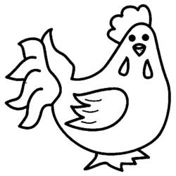 着色页: 母鸡 (动物) #17468 - 免费可打印着色页