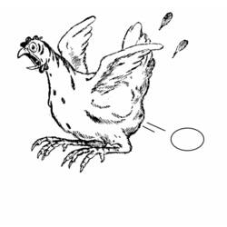 着色页: 母鸡 (动物) #17496 - 免费可打印着色页