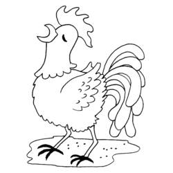 着色页: 母鸡 (动物) #17560 - 免费可打印着色页