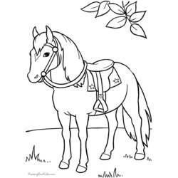 着色页: 马 (动物) #2161 - 免费可打印着色页