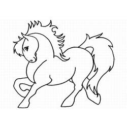 着色页: 马 (动物) #2186 - 免费可打印着色页