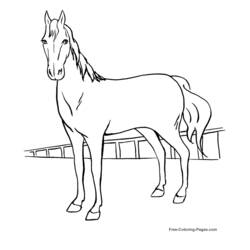 着色页: 马 (动物) #2231 - 免费可打印着色页