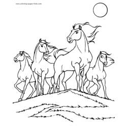 着色页: 马 (动物) #2254 - 免费可打印着色页