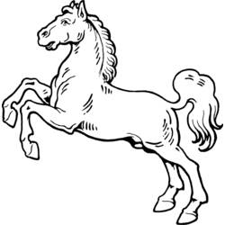 着色页: 马 (动物) #2255 - 免费可打印着色页