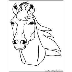 着色页: 马 (动物) #2260 - 免费可打印着色页