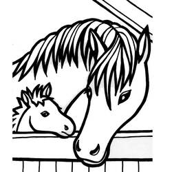 着色页: 马 (动物) #2268 - 免费可打印着色页