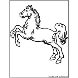 着色页: 马 (动物) #2340 - 免费可打印着色页