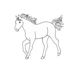 着色页: 马 (动物) #2353 - 免费可打印着色页