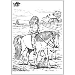 着色页: 马 (动物) #2358 - 免费可打印着色页