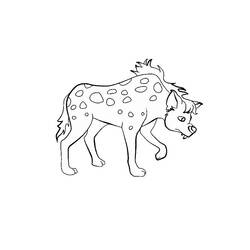 着色页: 鬣狗 (动物) #19629 - 免费可打印着色页