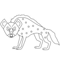 着色页: 鬣狗 (动物) #19631 - 免费可打印着色页