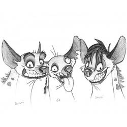 着色页: 鬣狗 (动物) #19645 - 免费可打印着色页