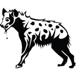 着色页: 鬣狗 (动物) #19646 - 免费可打印着色页