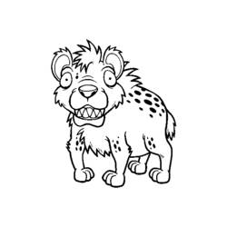 着色页: 鬣狗 (动物) #19686 - 免费可打印着色页