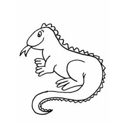着色页: 鬣蜥 (动物) #8912 - 免费可打印着色页