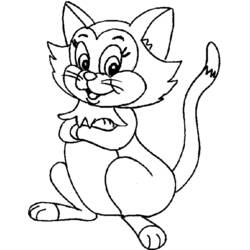 着色页: 小猫 (动物) #18048 - 免费可打印着色页