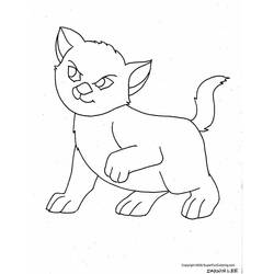 着色页: 小猫 (动物) #18069 - 免费可打印着色页