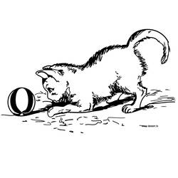 着色页: 小猫 (动物) #18072 - 免费可打印着色页