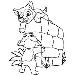 着色页: 小猫 (动物) #18100 - 免费可打印着色页