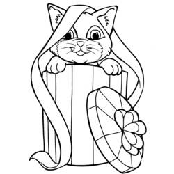 着色页: 小猫 (动物) #18131 - 免费可打印着色页