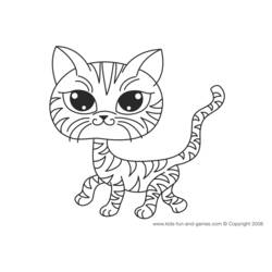着色页: 小猫 (动物) #18133 - 免费可打印着色页