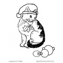 着色页: 小猫 (动物) #18144 - 免费可打印着色页